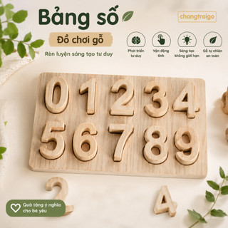Bảng Số Đếm Gỗ Cho Bé, Đồ Chơi Giáo Dục Tăng Khả Năng Tư Duy Logic, Giúp Bé Phát Triển Chàng Trai Gỗ