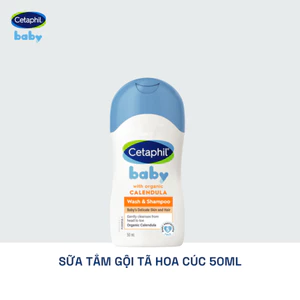 Sữa tắm gội dịu lành cho bé Cetaphil Baby Wash & Shampoo with Organic Calendula 50ml