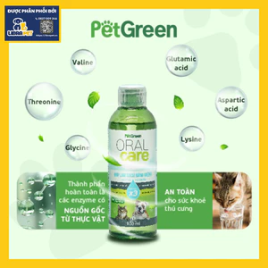 Nước Uống Khử Mùi Răng Miệng Thú Cưng PetGreen Oral Care - Cải Thiện Mùi Hôi - Ngừa Cao Răng - Sạch Mãng Bám