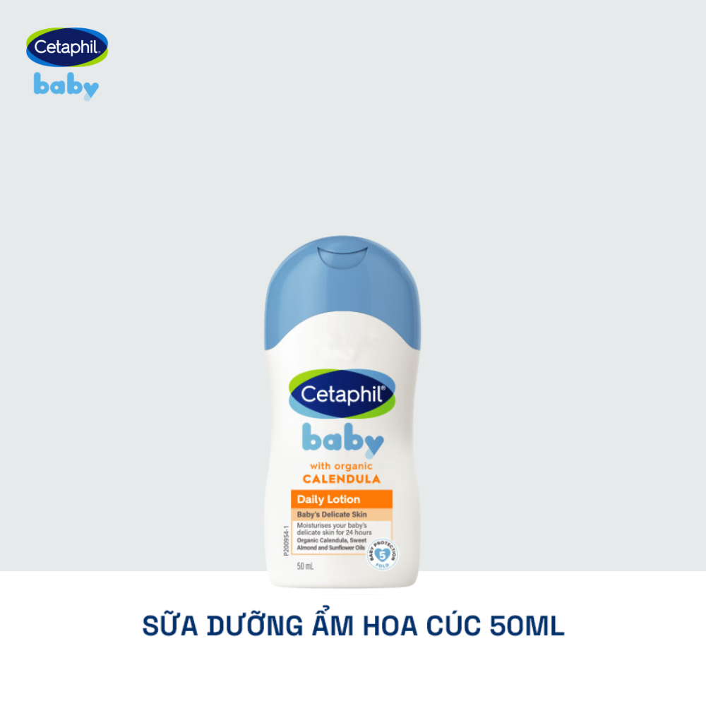 [Hàng tặng không bán] Sữa dưỡng ẩm dịu lành hằng ngày cho bé Cetaphil Baby Daily Lotion with Organic Calendula 50ml