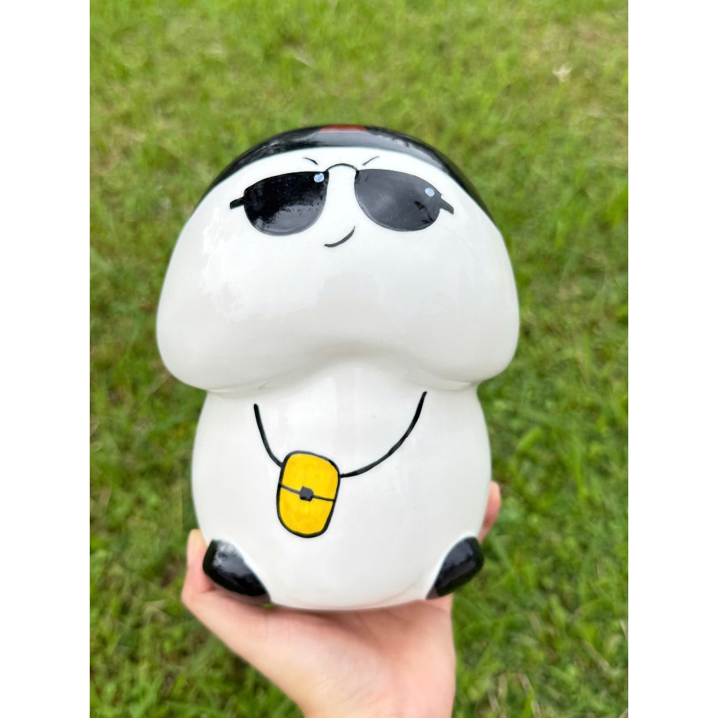 Tiệm Gốm Nhà Beo Heo đất bé Ciu - Gốm Bát Tràng thủ công tỉ mỉ, bóng đẹp, bền màu, kích thước nhỏ gọn, tặng kèm dán