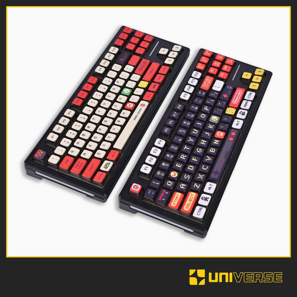 Keycap Pudding Mario Retro Xuyên LED PBT Dyesub Profile MDA 119 Nút Bàn Phím Cơ Keycap Đỏ Đen | BigBuy360 - bigbuy360.vn