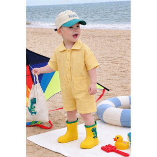{độc quyền-BabyBeer} Jumsuit vàng cho bé-thô Hàn thoải mái thoáng mát cho bé (hàng chính chủ loại1)