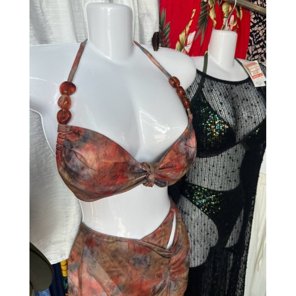 [ORDER 7-11 NGÀY] Bikini Cao Cấp 3 Món Đính Hạt, Outfit Đi Biển Nổi Bật (có ảnh thật)