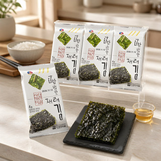 Lốc 9 gói rong biển ăn liền Hàn Quốc vị truyền thống Olive