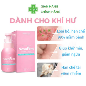 Bọt vệ sinh NovoFemi hỗ trợ khử mùi, giảm viêm ngứa (Chai 180ml)