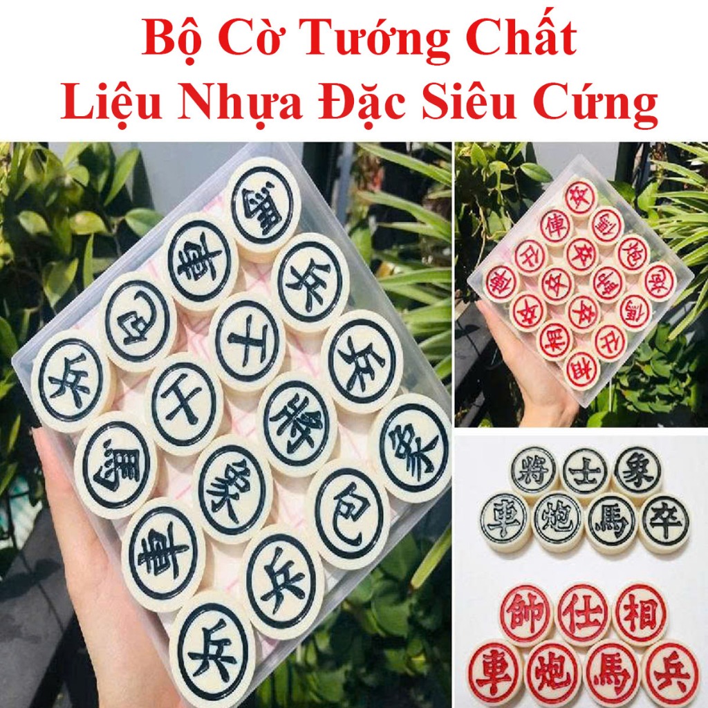 Bộ Cờ Tướng Chất Liệu Nhựa Đặc Siêu Cứng Kích Thước Bàn Cờ 43*39Cm