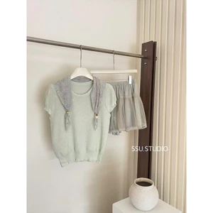 Set bộ xinh jija xanh cốm kèm khăn