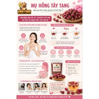 🌸 NỤ HỒNG TÂY TẠNG VINH FARM – TRÀ HOA THIÊN NHIÊN CAO CẤP 🌸
