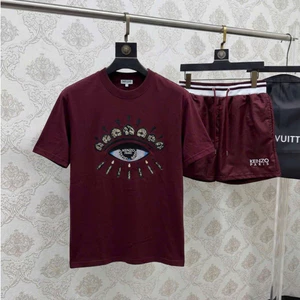 Bộ Quần Áo Ken JO Nam Nữ Siêu Chất Vải Cotton Co Dãn Phối Quần Gió Thoáng Mát-Bộ Quần Áo Thiết Kế Thêu Hình Mắt trước