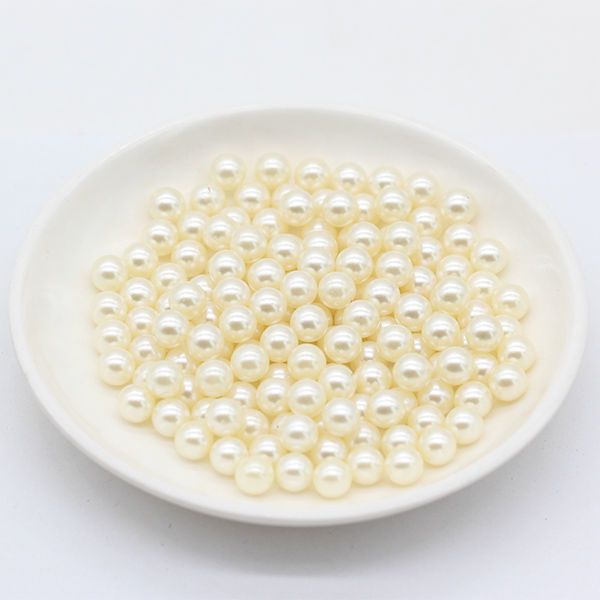 Combo 100g Hạt Ngọc Trai Giả Ngọc Trai Nhựa Abs Viên Tròn Có Lỗ Xâu Phụ Kiện Trang Trí Size 8mm Và 10mm DUHA 028