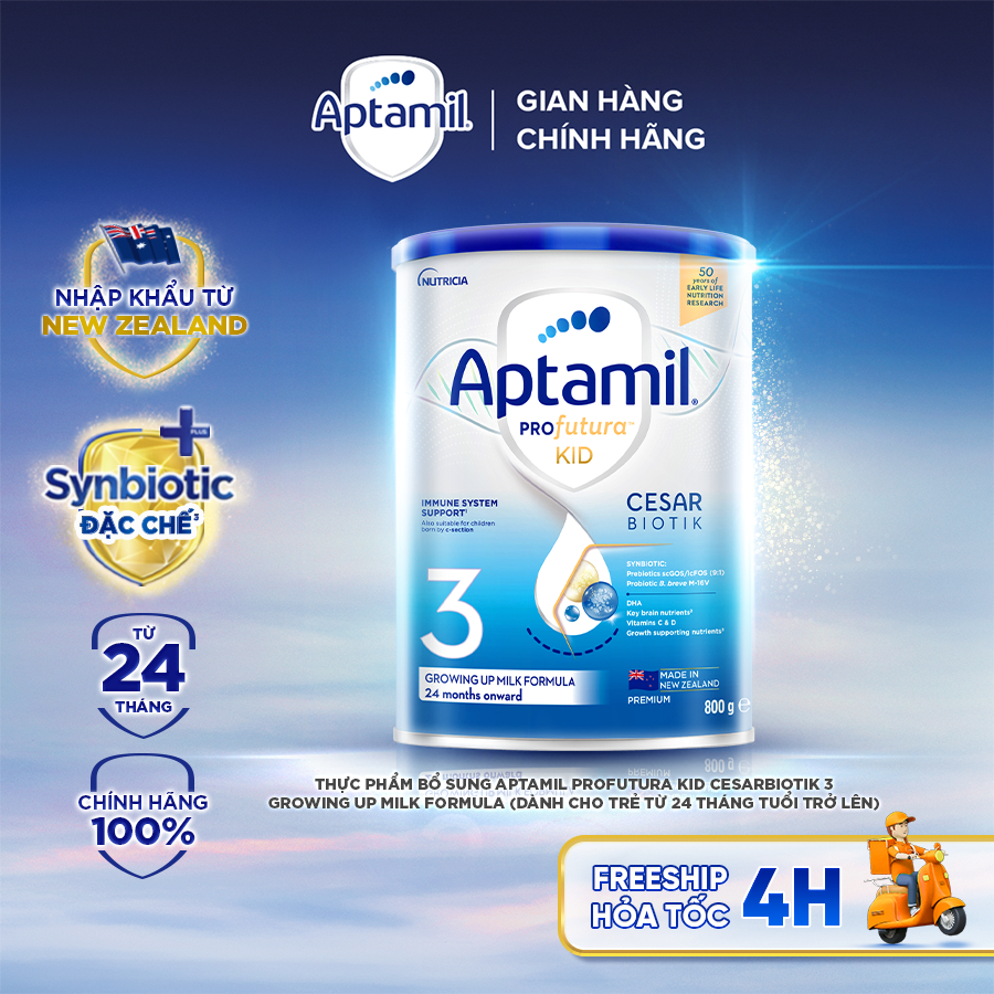[MUA LÀ CÓ QUÀ] Sữa bột Aptamil Profutura Kid Cesarbiotik New Zealand số 3 - Synbiotic đặc chế