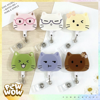 Lõi Tơrua Kéo Rút 60cm Phong Cách Mặt Mèo Cat Face Acrylic Phủ Bóng Đáng Yêu Cute Sử Dụng Gắn Thẻ Nhân Viên Bảng Tên
