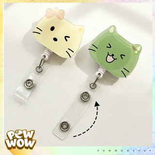 Lõi Tơrua Kéo Rút 60cm Phong Cách Mặt Mèo Cat Face Acrylic Phủ Bóng Đáng Yêu Cute Sử Dụng Gắn Thẻ Nhân Viên Bảng Tên