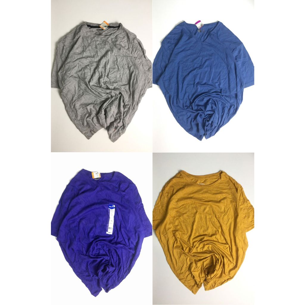 Áo Thun Mỹ Trơn 2hand đủ màu Unisex Form Rộng Oversize 2XL - 6XL kiểu Basic