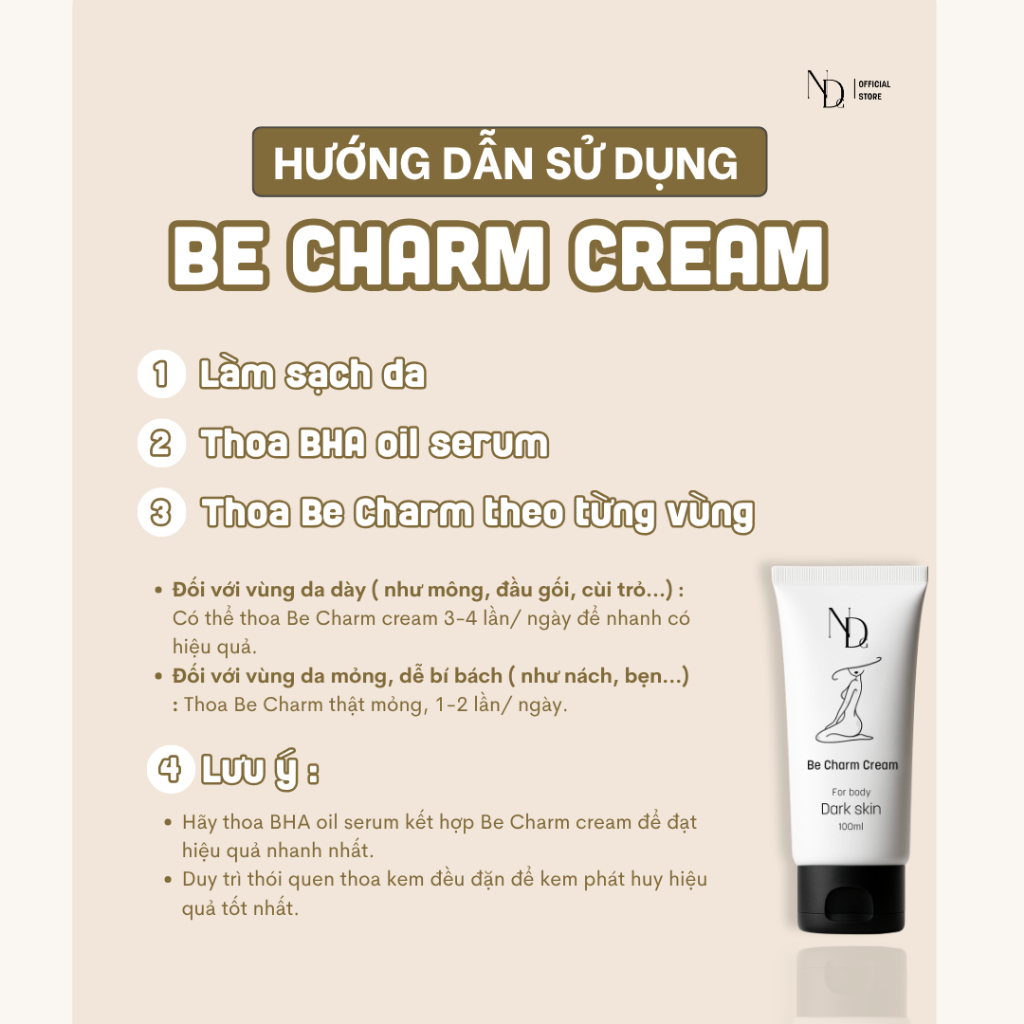 Kem xóa thâm mông Be Charm Cream 6in1 ND
