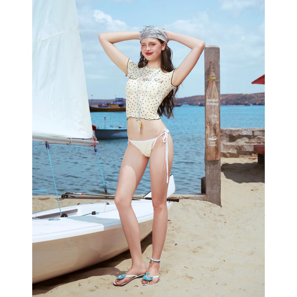 Polka Babytee - Remmus | Áo thun chấm bi xuyên thấu vải lưới mềm mịn co giãn tôn dáng - BST SUMMER SLUMBER