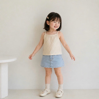 Áo hai dây mùa hè cho bé gái bé trai Batala Kids, ÁO HAI DÂY CHẤM BI dễ thương cho bé gái từ 10-25kg