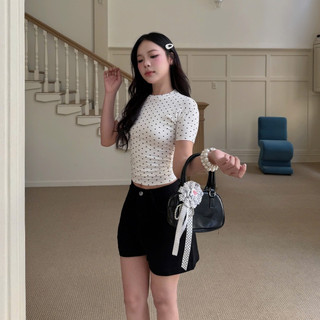 NAVIE - Áo thun ôm body basic tôn dáng thời trang nữ