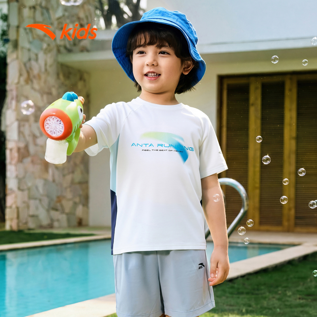 Anta Kids Áo Thun Thể Thao Bé Trai 3526B9104