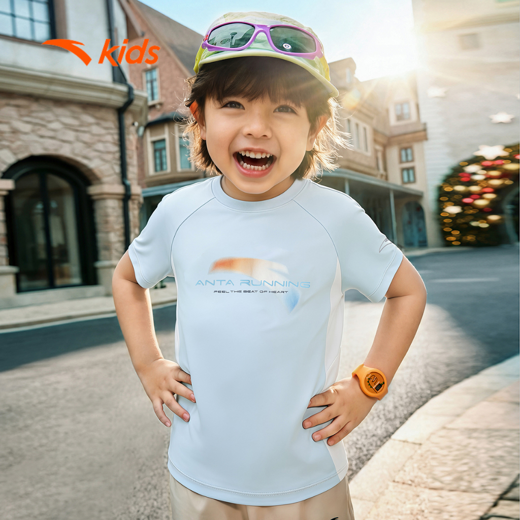 Anta Kids Áo Thun Thể Thao Bé Trai 3526B9104