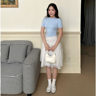 NAVIE - Áo thun ôm body basic tôn dáng thời trang nữ