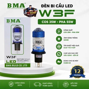 Đèn Pha Bi Cầu W3F BMA - Ánh Sáng Vượt Trội Trợ Pha Laser 55W 12-24V ĐiệnBình H4 Bản Cao Cấp
