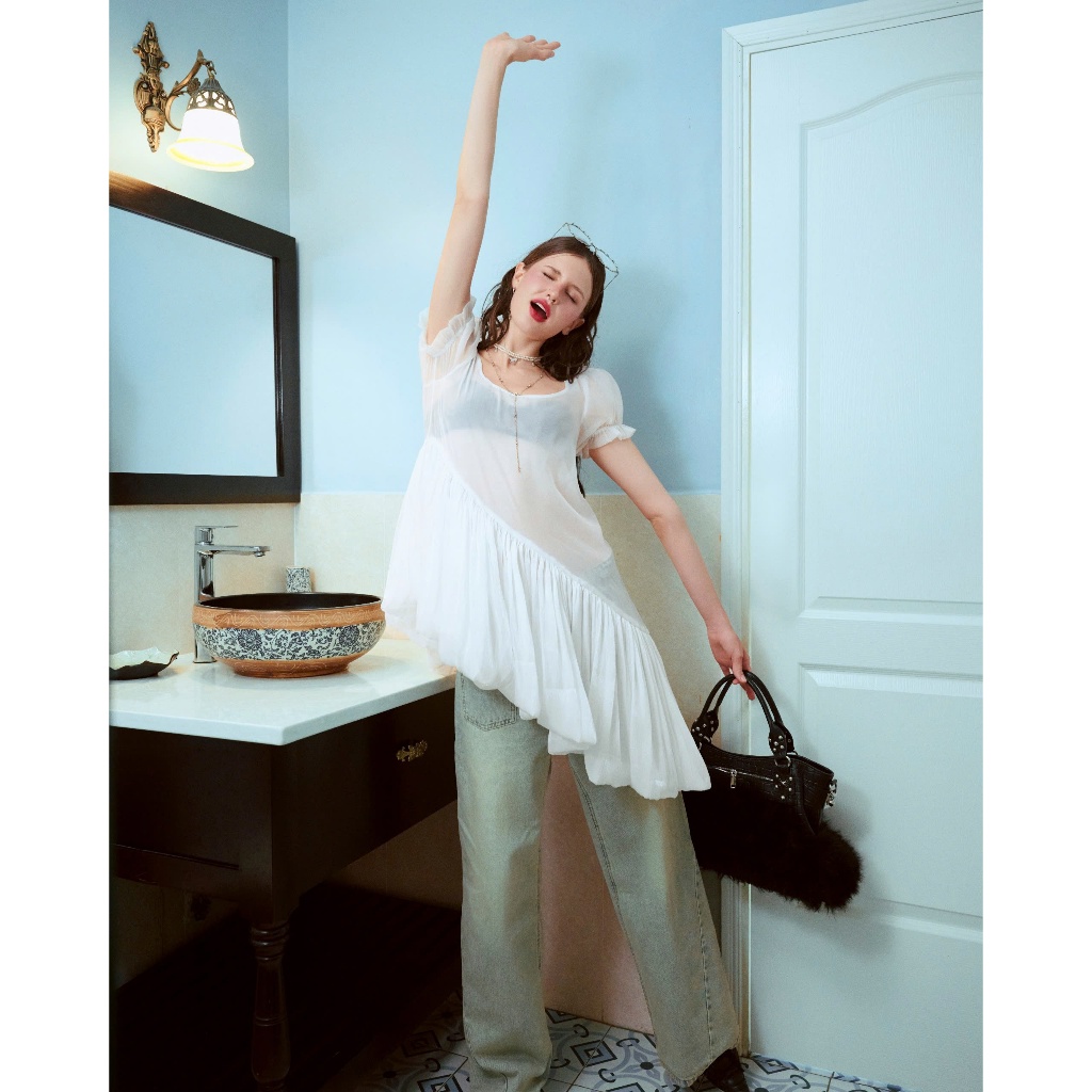 Marie Top - Remmus | Áo voan xuyên thấu tay phồng dáng dài (không bao gồm áo trong) - BST Summer Slumber
