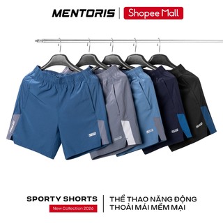 Quần Đùi Chạy Bộ Nam MENTORIS Vải Gió Thoáng Khí, Form Thể Thao Năng Động, Thoải Mái Vận Động MSR11