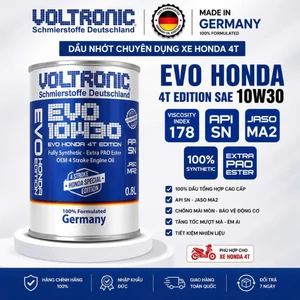 Dầu Nhớt Xe Moto Voltronic EVO Honda 4T Edition 10w30 800ml,1l,1l1,1l2