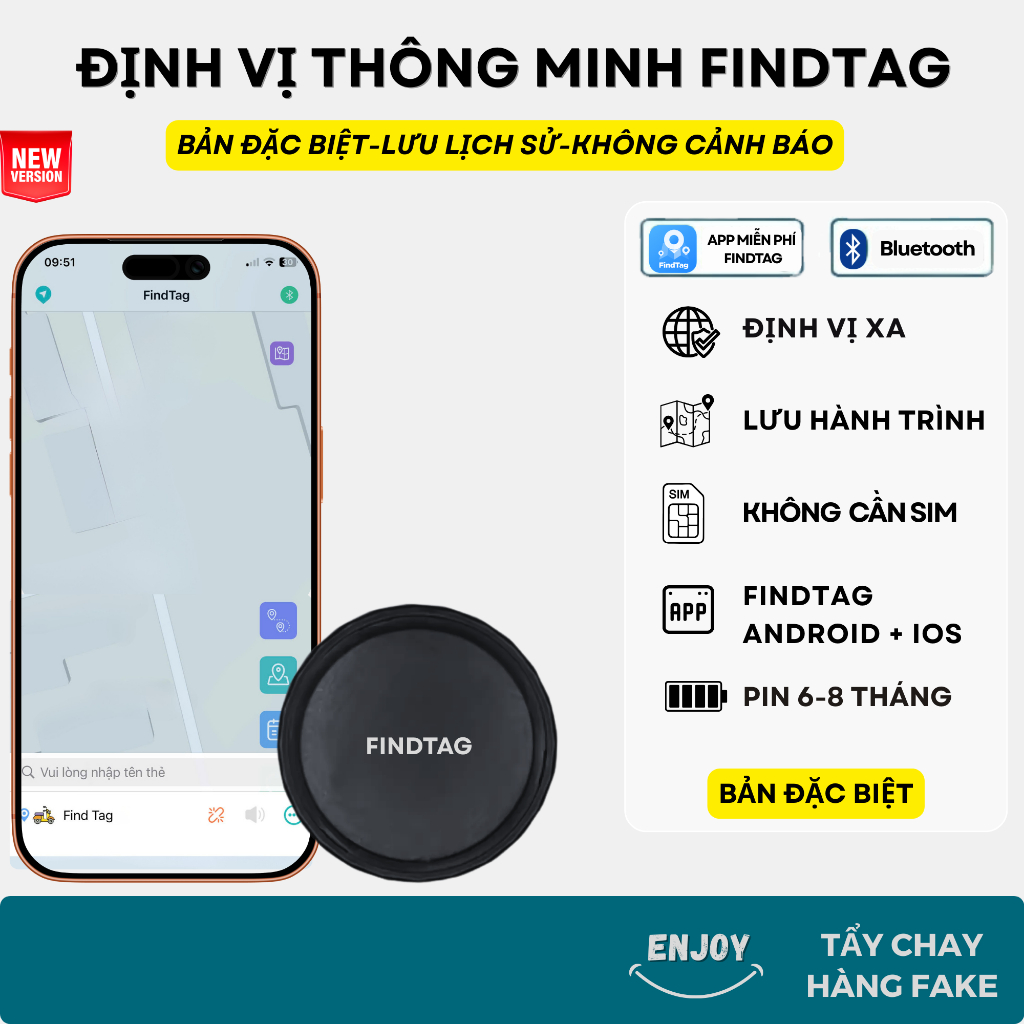 Định vị Smart Find Tag – bản đặc biệt, lưu lịch sử