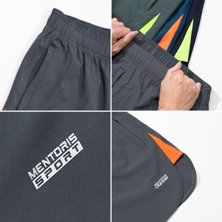 COMBO 2 Quần Short Chạy Bộ Nam MENTORIS Vải Gió Thoáng Khí,Form Thể Thao,Vận Động Thoải Mái CB2MSR13