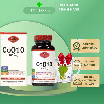 [NHẬP KHẨU] Bổ Tim Mạch Olympian Labs CoQ10 100mg - Hỗ Trợ Tăng Cường Sức Khoẻ Tim Mạch 60 Viên/Hộp - PHARMACY69