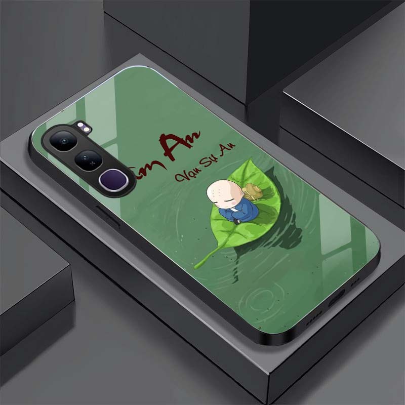 Ốp Lưng Cho VIVO Y21D/ Y31 5G Mặt Lưng Kính Cường Lực In 3D Cao Cấp