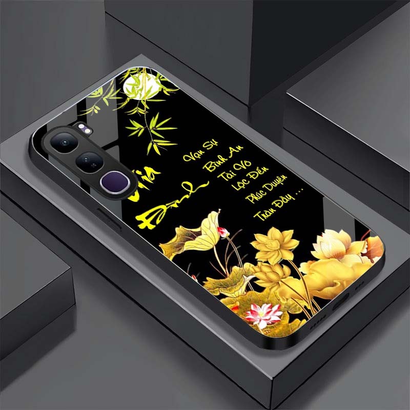 Ốp Lưng Cho VIVO Y21D/ Y31 5G Mặt Lưng Kính Cường Lực In 3D Cao Cấp