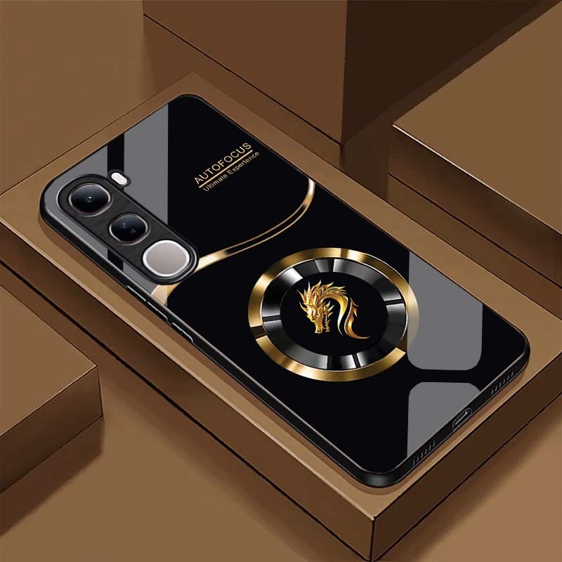 Ốp Lưng Cho VIVO V40 LITE/ Y19S/ Y19S PRO – Rồng Focus – Mặt lưng kính cường lực, Chống Trầy, Bảo Vệ Toàn Diện