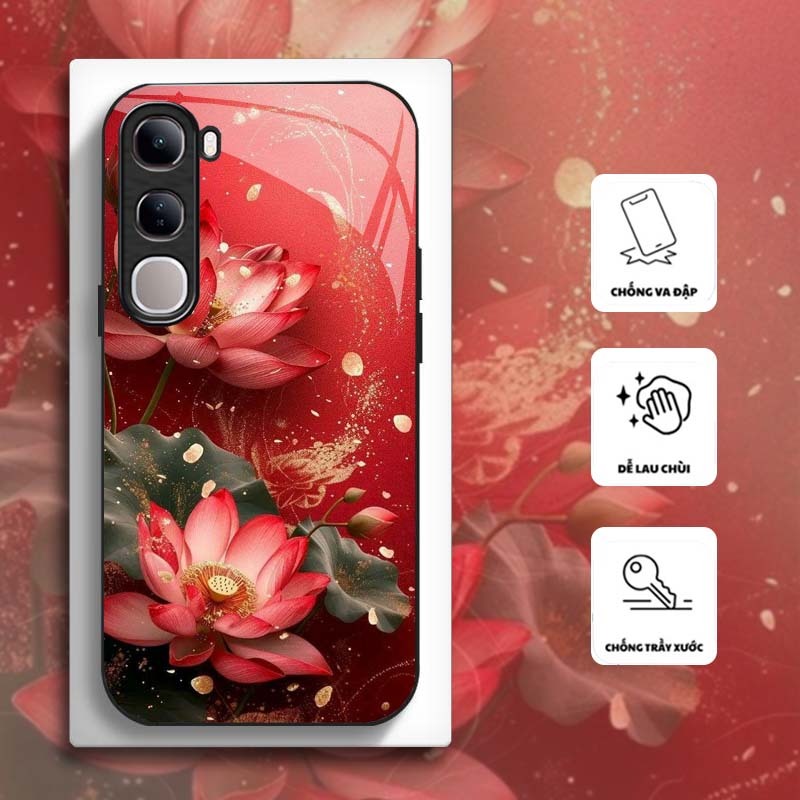Ốp Lưng cho VIVO V40 LITE/ Y19S/ Y19S PRO Hoa Sen Nghệ Thuật – Thiết Kế Sang Trọng, Chống Trầy Xước Cao Cấp