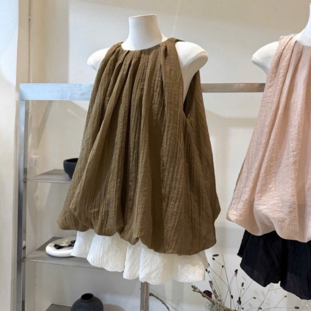 Set Áo babydoll sát nách dáng suông xoè bồng phối chân váy ngắn style tiểu thư HQ , Set đồ nữ đi chơi đi biển cực xinh