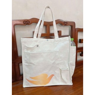 Túi Tote Túi Vải Canvas Phong Cách Hàn quốc siêu to mịn Size : 35 x 30 x 15cm ( to và rộng lắm ) Hkm dove
