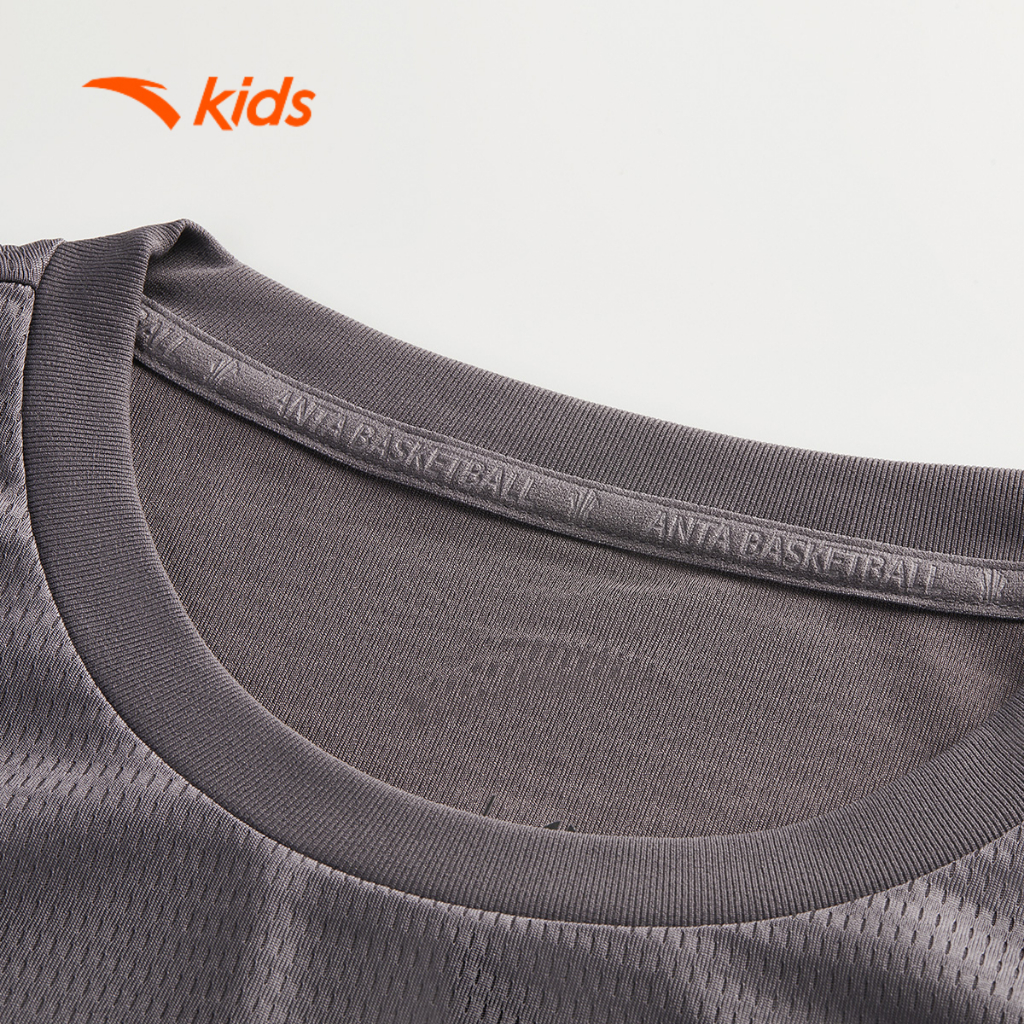 Anta Kids Áo Ba Lỗ Thể Thao Bé Trai Bóng Rổ Chạy Bộ Đi Học Đi Chơi Thoáng Mát 3526B1111