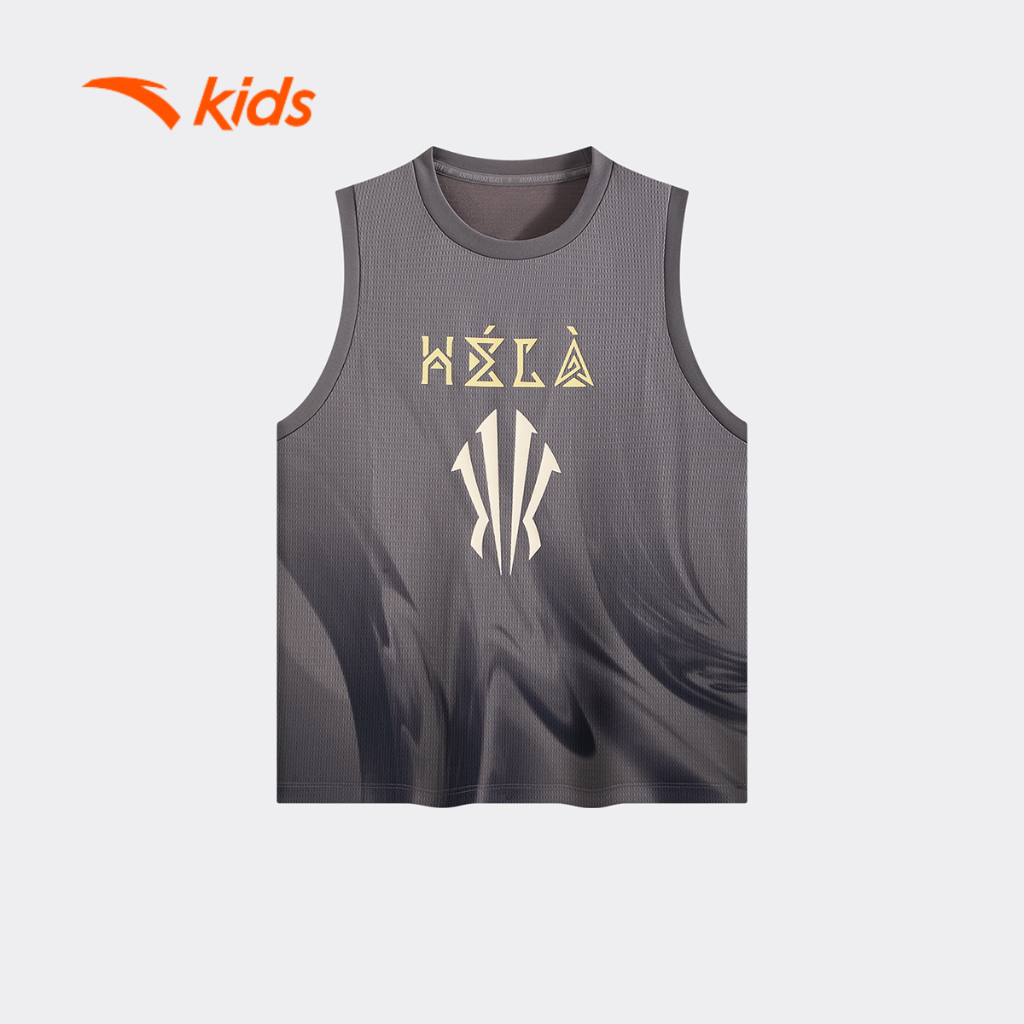Anta Kids Áo Ba Lỗ Thể Thao Bé Trai Bóng Rổ Chạy Bộ Đi Học Đi Chơi Thoáng Mát 3526B1111