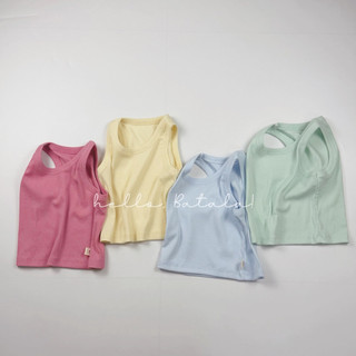 Áo sát nách bé gái Batala Kids, ÁO BA LỖ CROPTOP co giãn dễ thương cá tính phong cách Hàn Quốc cho bé từ 10-25kg