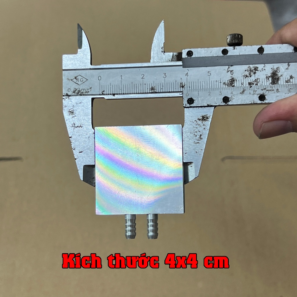 (Mini) Nhôm Tản Nhiệt Nước Mini Mới Siêu Mỏng 40x40x5mm DIY, Rad Tản Nhiệt Nước Cho Sò Lạnh Thiết Bị Làm Mát ĐT PC