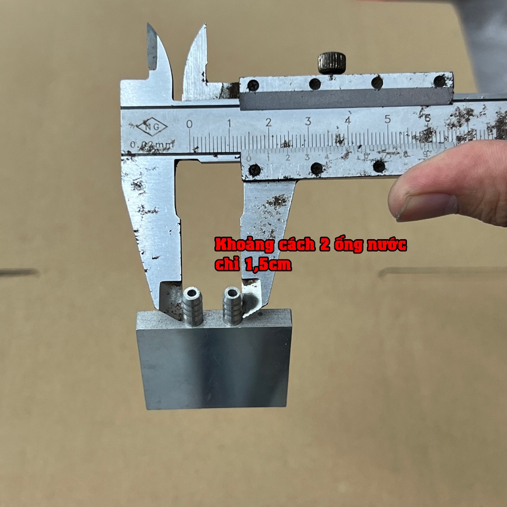 (Mini) Nhôm Tản Nhiệt Nước Mini Mới Siêu Mỏng 40x40x5mm DIY, Rad Tản Nhiệt Nước Cho Sò Lạnh Thiết Bị Làm Mát ĐT PC