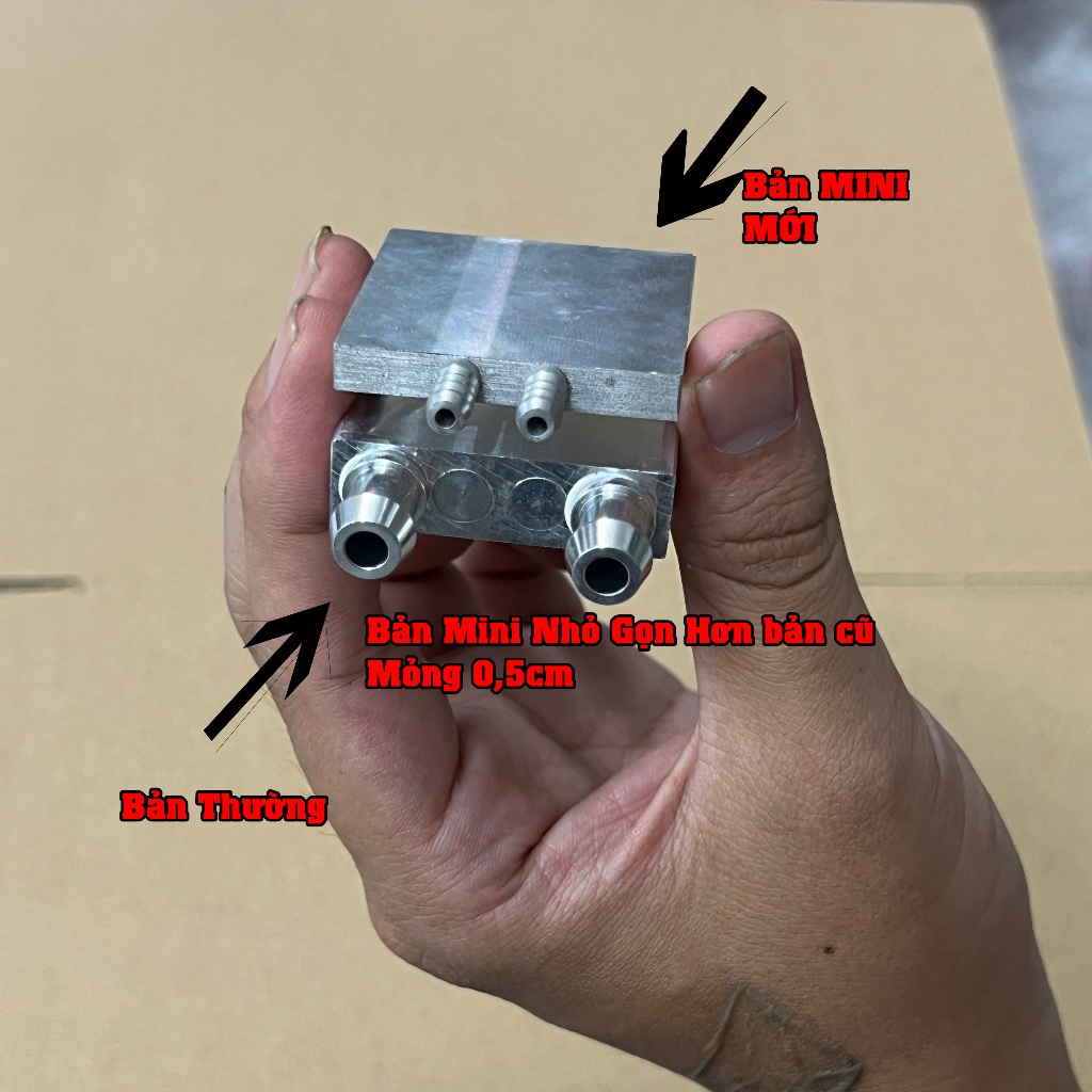 (Mini) Nhôm Tản Nhiệt Nước Mini Mới Siêu Mỏng 40x40x5mm DIY, Rad Tản Nhiệt Nước Cho Sò Lạnh Thiết Bị Làm Mát ĐT PC