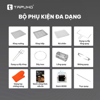 [TAPUHO] (PHỤ KIỆN - KHÔNG BÁN) Full Bộ Phụ Kiện Nồi Chiên Hơi Nước TAPUHO
