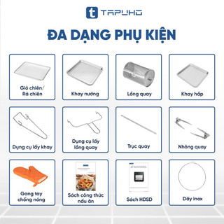 [TAPUHO] (PHỤ KIỆN - KHÔNG BÁN) Full Bộ Phụ Kiện Nồi Chiên Hơi Nước TAPUHO