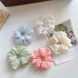 Dây Cột Tóc Scrunchies Họa Tiết Vintage Hàn Quốc