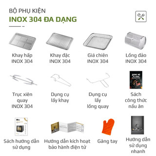 [OLIVO] (PHỤ KIỆN - KHÔNG BÁN) Full Bộ Phụ Kiện Nồi Chiên Hơi Nước OLIVO