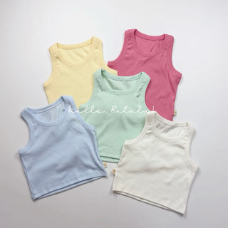 Áo sát nách bé gái Batala Kids, ÁO BA LỖ CROPTOP co giãn dễ thương cá tính phong cách Hàn Quốc cho bé từ 10-25kg